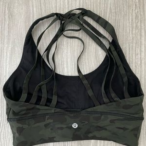 Lululemon camouflage crop top sports bra